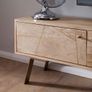 145cm Solid Wood Lowboard TV Stand  Handmade Entertainment Cabinet with Storage Image 7