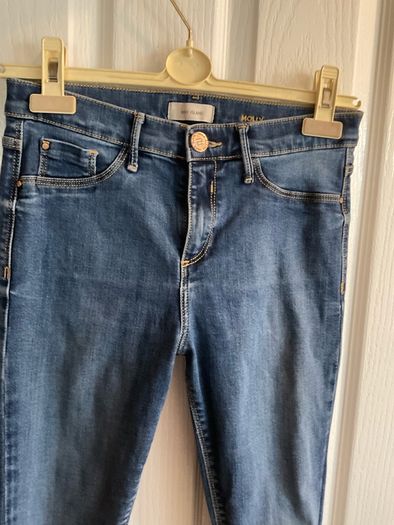 River Island 'Molly' Mid-Rise Skinny Jeans (Blue Denim)