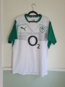Ireland Rugby Jersey Shirt Away 2013 - 2014 White Size Xxl 2xl Double Extra Large