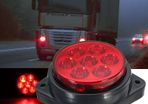 RED 7 LED Round Rear Side Marker Indicator Light Clearance Car Van Truck Trailer Motorbike Motorcycle DC 12V