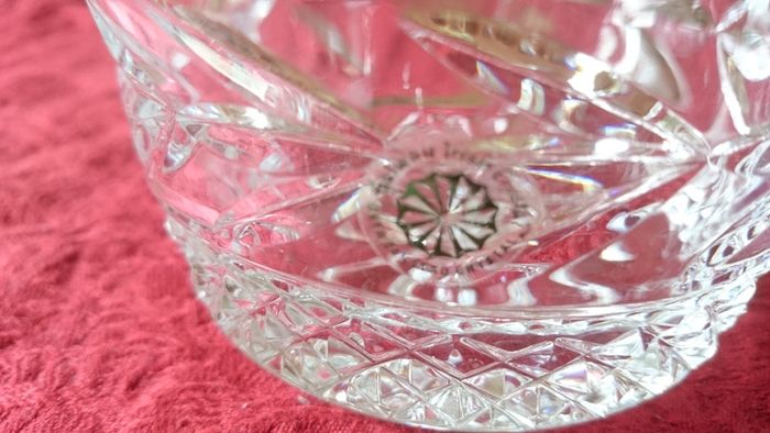 Galway Cut Crystal Bowl With Stamp And Label Made In Ireland
