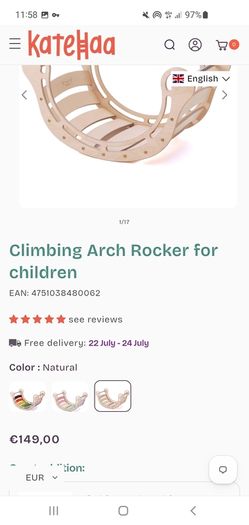 Climbing arch rocker for children
