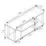 3-Tier Entertainment Center with Open Shelves, TV Console for TV up to 50 Inch, for Living Room, Bedroom, Columbia Walnut Image 2