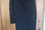New River Island black lace one shoulder dress (free post)