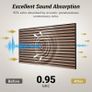4-Pack Acoustic Wood Veneer Wall Panels, 47.2inch23.6inch0.74 3D Self-adhesive Wall Panel, Dual layer Soundproof Tiles for Echo Absorption, Decorative Soundproof Acoustical Barrier, Walnut Veneer Image 6