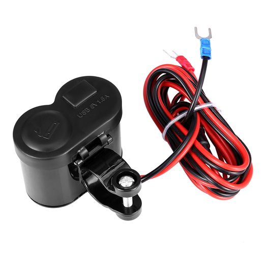Waterproof Motorcycle Handlebar USB Cigarette Lighter socket