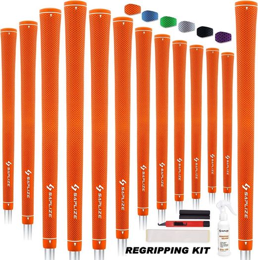 Golf Grips, 13 Set with Complete Regripping kit, Standard/Midsize, Rubber Golf Club Grips