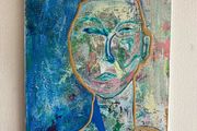 Original Abstract Painting Abstract Figurative eclectic Hero Piece Colour Contrast for minimalist space