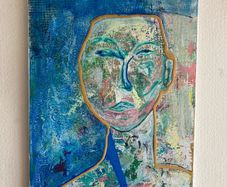 Original Abstract Painting Abstract Figurative eclectic Hero Piece Colour Contrast for minimalist space