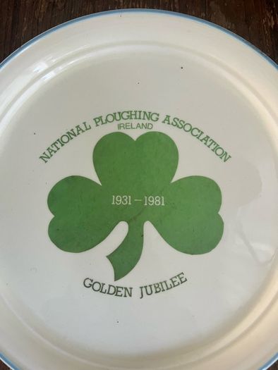 Vintage 1981 National Ploughing Association Golden Jubilee dinner plate