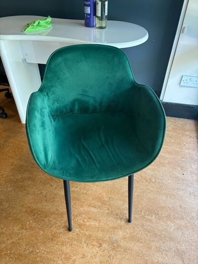 Velvet accent dining chair