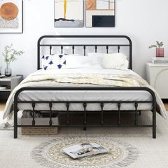 King Size Bed Frame with Headboard and Footboard/Under Bed Storage