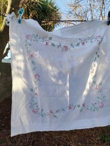 Small Vintage Tablecloth