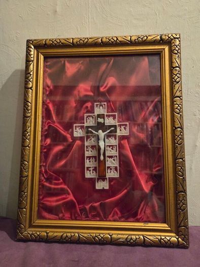 Vintage Framed Stations of the Cross