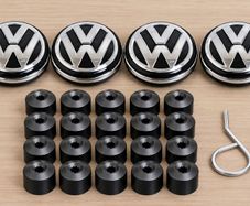 VW centre caps 65mm + nut covers set - FREE POST