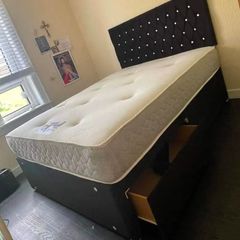 Brand New Stylist Divan Beds Instock. Tufted Memory Foam Mattresses And Optional Drawers Available. 3ft, 4ft, 4ft6, 5ft And 6ft Sizes Available