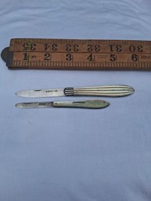 2 X John Yeomans Cowlishaw Sterling Silver Fruit Knives