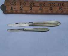 2 X John Yeomans Cowlishaw Sterling Silver Fruit Knives