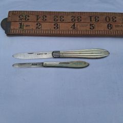 2 X John Yeomans Cowlishaw Sterling Silver Fruit Knives