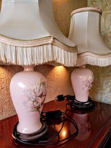 Pair of beautiful hand painted lamps