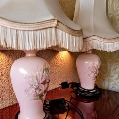 Pair of beautiful hand painted lamps