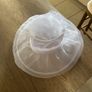 White organza wedding hat Image 3