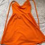 Orange halter neck dress Image 5