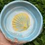 Hand building sculptural  artist Olena Dvoretska Ceramic Bowl with Shell Motif Image 4
