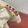 Natural Unheated Ruby & White Zircon Ring Image 9