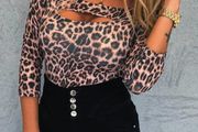 Leopard print top