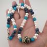 Authentic Fresh Water Pearls & Gemstone Beads With Himalayan Tibetan Dzi Pendant Necklace Image 8