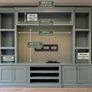 Large custom-built fitted media wall / TV unit in very good used condition. Image 8