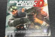 Splinter Cell 3D Manual / Instructions (no game)