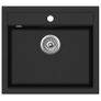 Granite Kitchen Sink Single Basin Black Image 2