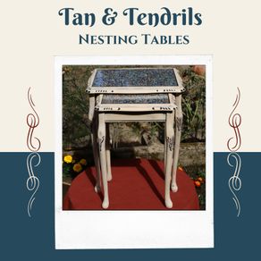 Tan & Tendrils Vintage Nesting Tables (Upcycled)