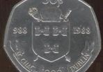 Millennium 50p pence coin
