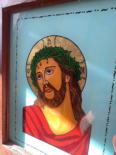 Hand painted Jesus icon