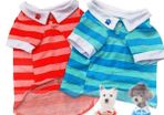 NEW dog/cat stripped polo t-shirt