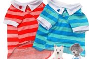NEW dog/cat stripped polo t-shirt