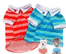 NEW dog/cat stripped polo t-shirt