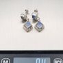 Vintage 925 Sterling Silver Moonstone Earrings Image 9