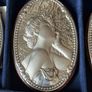 Gorgeous Vintage Italian Silver Plated Art Nouveau Wall Plaques Image 4