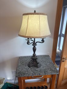 candelabera styled table lamp pair