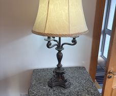candelabera styled table lamp pair