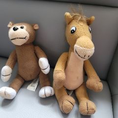 Horse and Monkey Plush Toys Great Condition Teddy Bear, Soft Toy