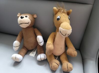 Horse and Monkey Plush Toys Great Condition Teddy Bear, Soft Toy