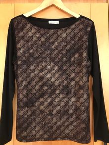 Ladies Black, Beige&Red Sparkly Top by Bellenisa, Italy