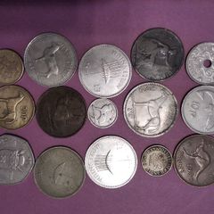 15-Coin Mixed Estate Collection - 1928 First Issue, Millennium 1s, Victorian Penny & World Coins