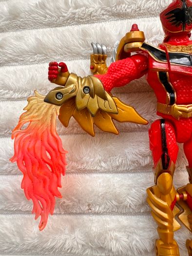 2005 Vintage Power Rangers Mystic Force Red Ranger to Fury Dragon Loose Head approx. 18 cm. Used Please see photos