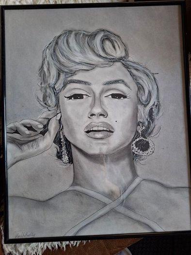 Framed Drwaing of Marlyn Monroe